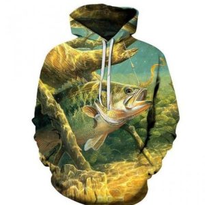 3D Pullover Hoodies Big Fish