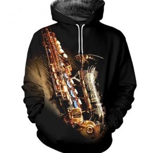 3D All Over Printed Saxophone Hoodie 3D