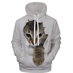 3D Pullover Hoodies Sneaky Cat