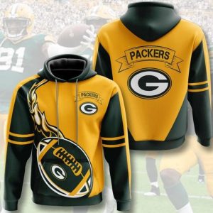 3d Hoodie Green Bay Packers Hatter Team