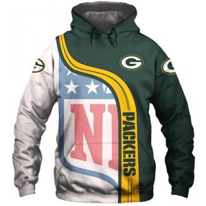 3d Hoodie Green Bay Packers Team
