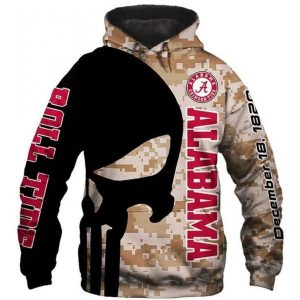 Alabama Crimson Tide 7 Nfl Gift For Fan 3D Zip Hoodie Bomber Jacket