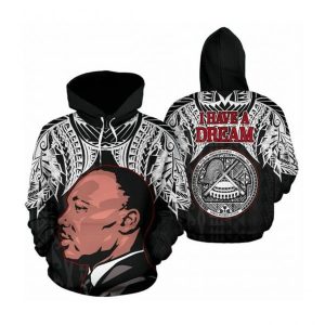American Samoa Polynesian Hoodie 3D Martin Luther King Jr