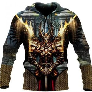 Angel Knights Templar Jesus Hoodie 3D