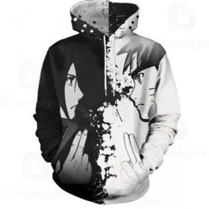 Anime Naruto Shippuden Naruto VS Sasuke Hoodie 3D