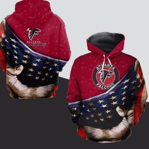 Atlanta Falcons Allover No D2 3d Hoodie