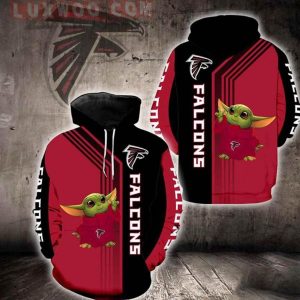 Atlanta Falcons Baby Yoda Green Hoodie 3D
