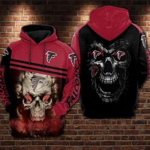 Atlanta Falcons Skull 3d Hoodies Nfl Football