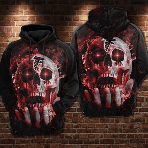 Atlanta Falcons Skull All Over Print 3d Hoodies Nfl Football