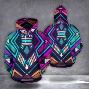 Aztec Pullover Hoodie 3D Mens Womens Mexican Tribal Aztec Graphic