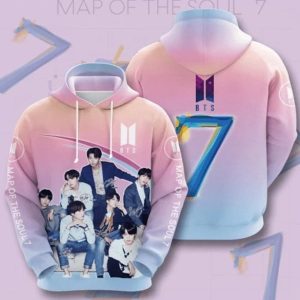 BTS Bangtan Boys Map Of The Soul Signature Design Gift For Fan Custom 3D Hoodie