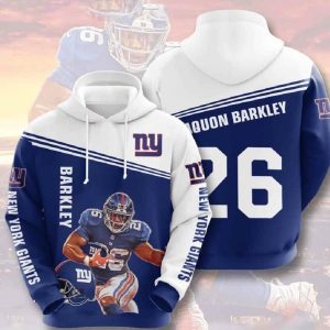 Barkley Nfl New York Giants 3d Hoodies