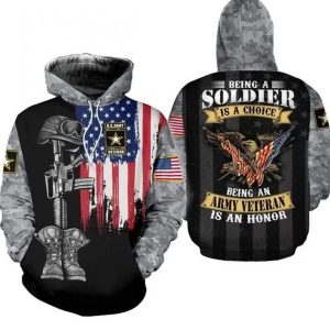 Being An Army Veteran Is An Honor Us Army Hoodie 3d