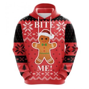 Bite Me Christmas Cute Noel Mc Ugly Hoodie 3D