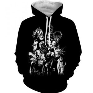 Black and White NARUTO 3D Hoodie