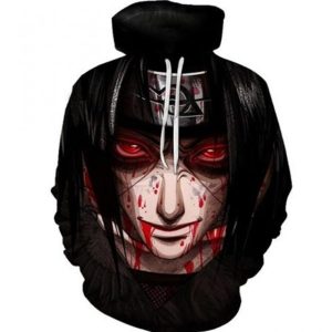 Blody Itachi Dope Anime Naruto 3D Print Hoodie