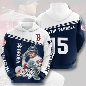 Boston Red Sox 3d Hoodie Pedroia 15