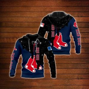 Boston Red Sox Galaxy Pattern 3d Hoodie