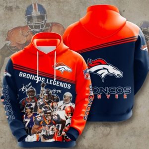Broncos Legends Sport Team Hoodie 3D