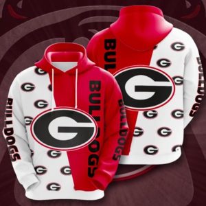Bulldogs Basic Red Hoodie 3D
