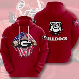 Bulldogs G Red Hoodie 3D