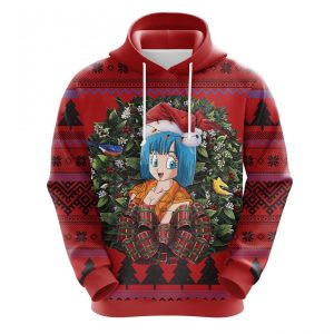 Bulma Goku Dragon Ball Noel Christmas Cute Noel Mc Ugly Hoodie 3D