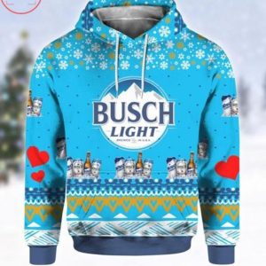 Busch Light Beer Ugly Christmas 3d Hoodie