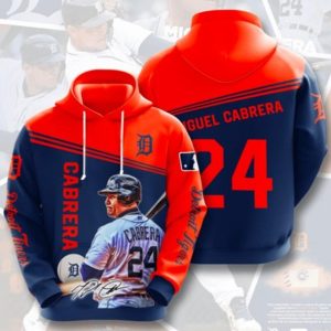 Cabrera 24 Detroit Tigers Hoodie 3D
