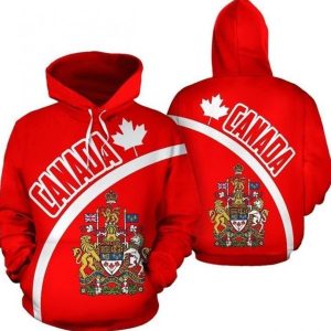 Canada Red Unique 3D Printed Sublimation Hoodie