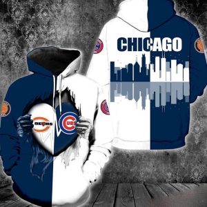 Chicago Bears Chicago Cubs 3D Hoodie