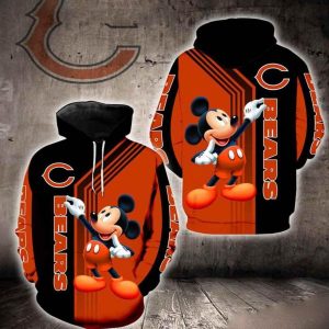 Chicago Bears Mickey Mouse 3D Hoodie