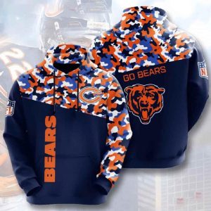 Chicago Bears Nfl Custom All Over Print 3d Pullover Hoodie