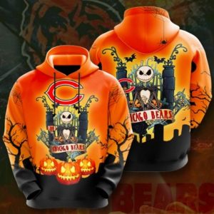 Chicago Bears Scary Hoodie 3D