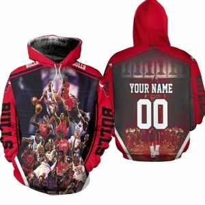 Chicago Bulls Michael Jordan And Legends Personalized Hoodie 3D