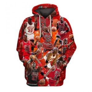 Chicago Bulls NBA Michael Jordan 23 All Over Printed Custom II 3D Hoodie N98