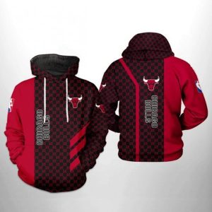 Chicago Bulls NBA Team Pattern Mix 3D Printed Hoodie