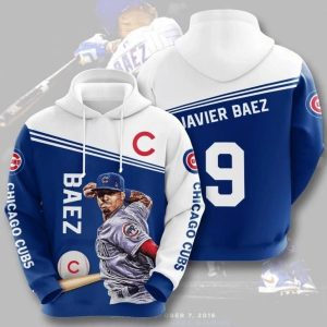 Chicago Cubs 3D Hoodie Style Baez 9