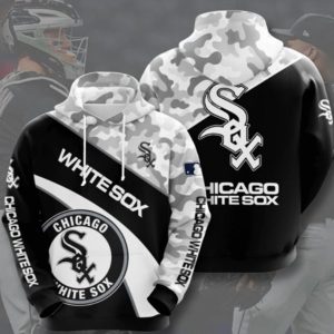 Chicago White Sox Basic Black And White Hoodie 3D