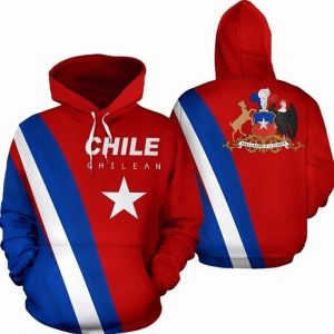 Chile Flag Style 1 All Over Printed Unisex Hoodie 3D