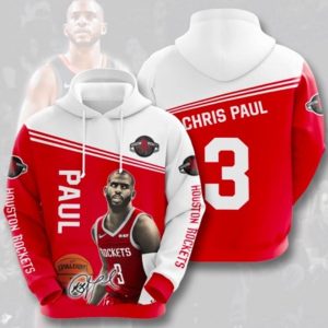 Chris Paul 3 Houston Rockets Hoodie 3D