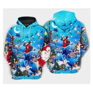 Christmas And Skull Merry Xmas Hoodie 3D