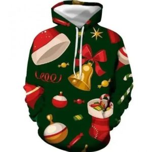 Christmas Green Awesome Unisex 3D Hoodie