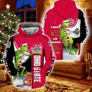 Christmas Grinch Ohio State Buckeyes 3D Hoodie