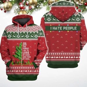 Christmas Red Christmas Printed Sublimation Hoodie 3D