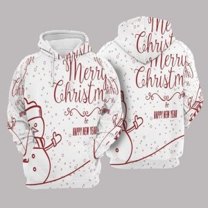 Christmas Snowman White Amazing 3D Printed Sublimation Hoodie