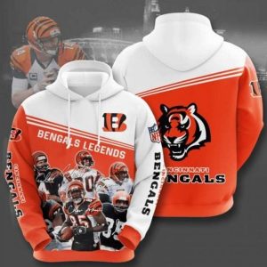 Cincinnati Bengals Anniversary 3D Pullover Hoodies
