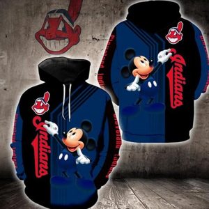 Cleveland Indians Mickey Mouse 3d Hoodie