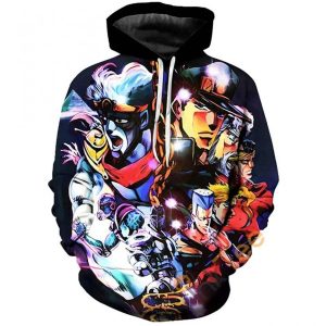 Cosplay Jojos Bizarre Adventure Print Pullover With Front Pocket Sku124 Hoodie 3D