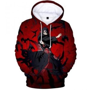 Crow Jutus Ninja Itachi Naruto 3D Printed KPOP Hoodie