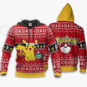 Cute Pikachu Pokemon Anime Xmas Gift Hoodie 3D